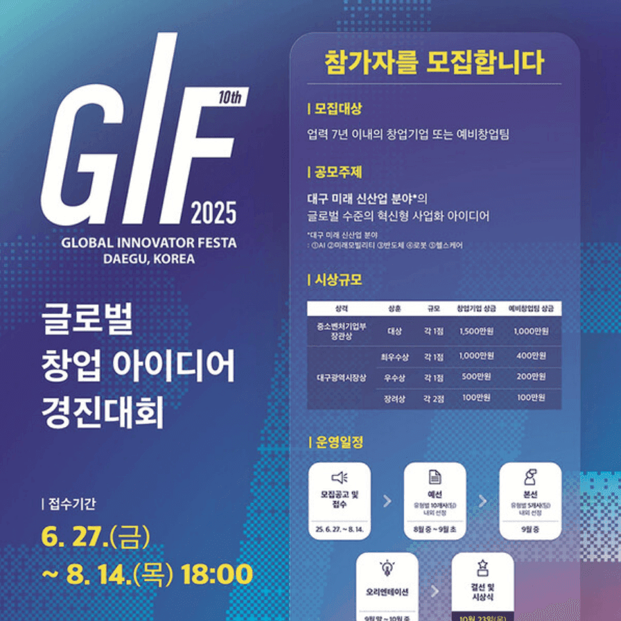 2025 GIF 글로벌 창업 아이디어 경진대회