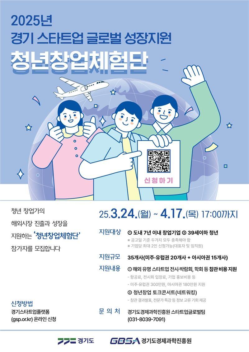 2025년「경기 스타트업 글로벌 성장지원(청년창업체험단)」