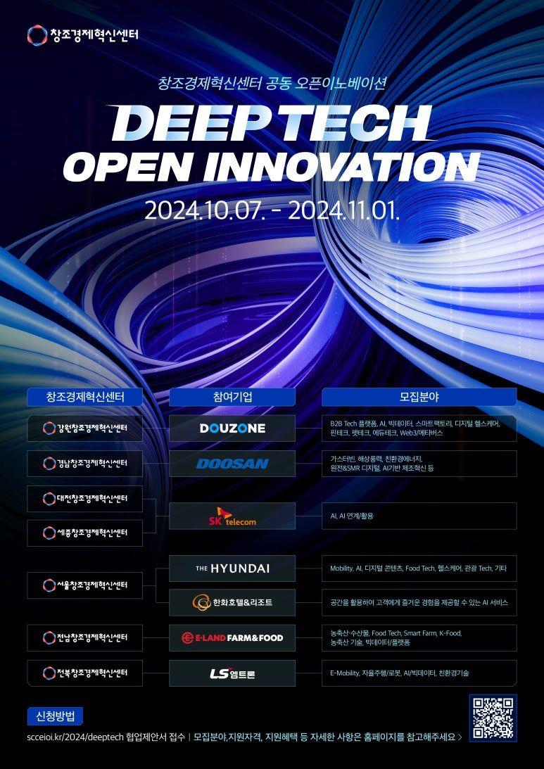 2024년 창조경제혁신센터 공동 딥테크 오픈이노베이션